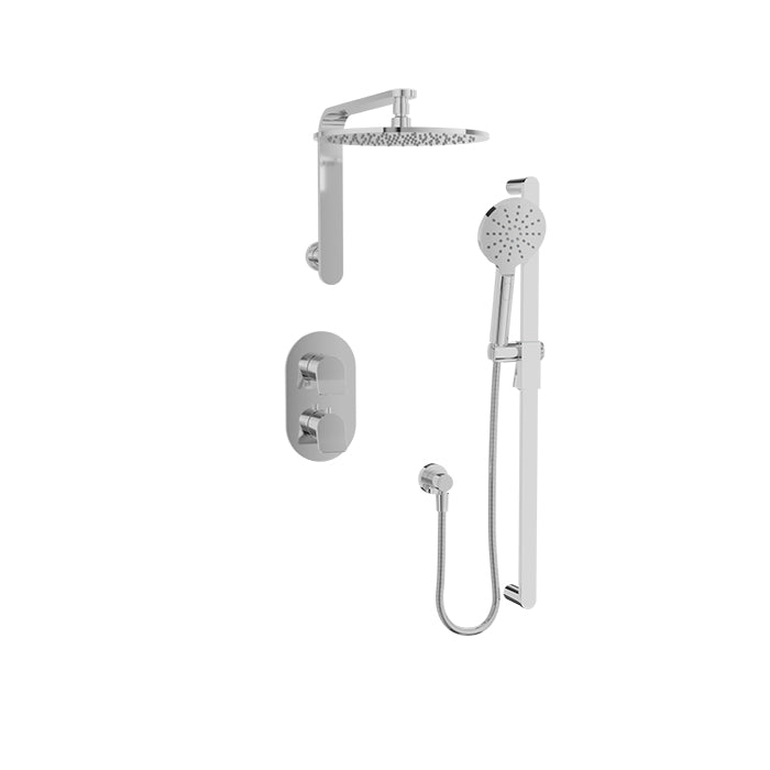chrome thermostatic shower kit