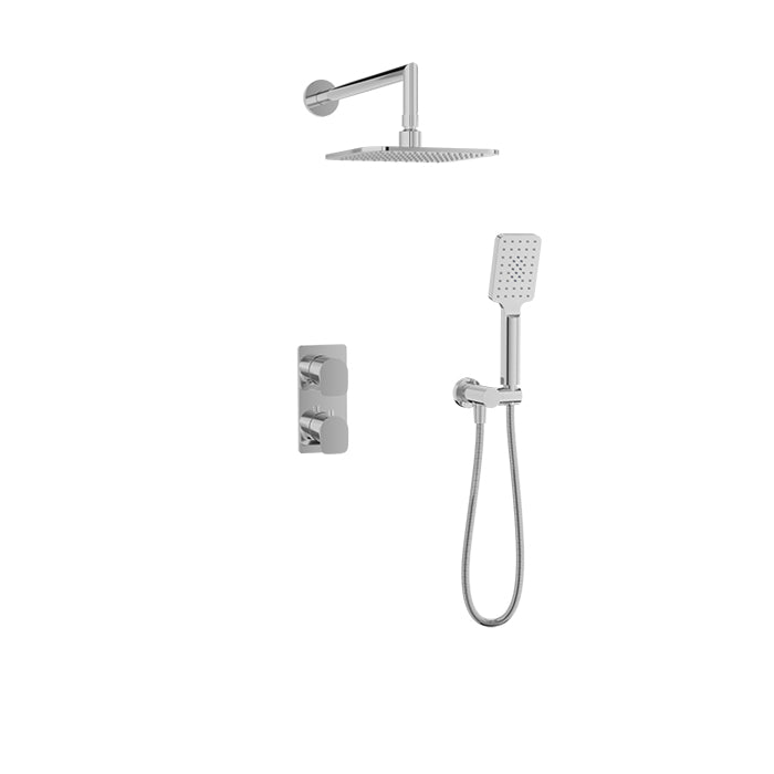 chrome thermostatic shower kit