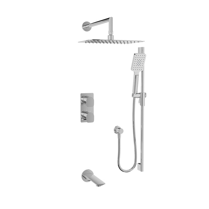 chrome thermostatic shower kit