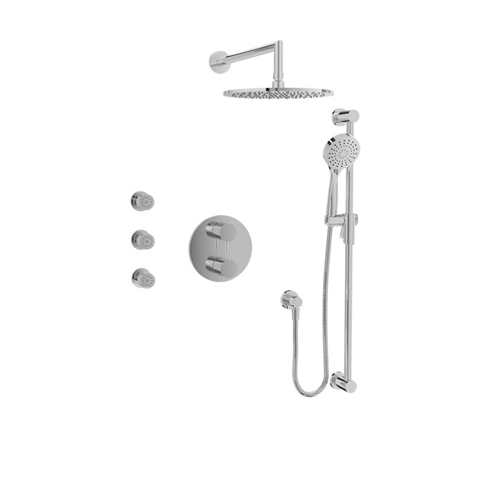 chrome thermostatic shower kit