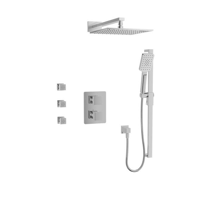chrome thermostatic shower kit