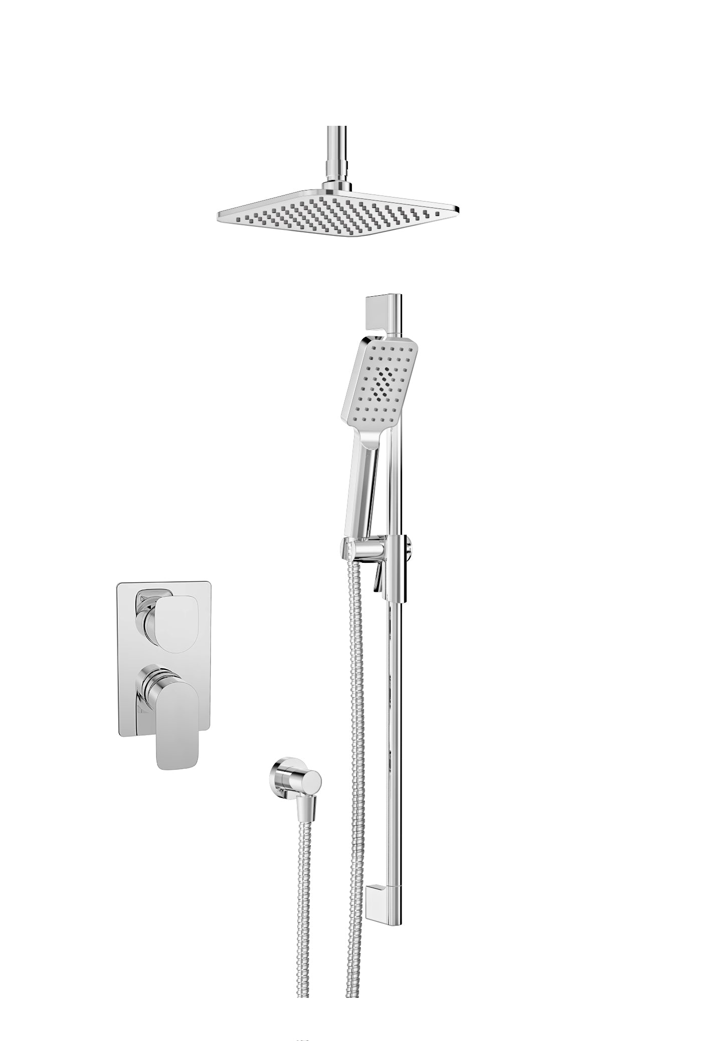chrome shower kit