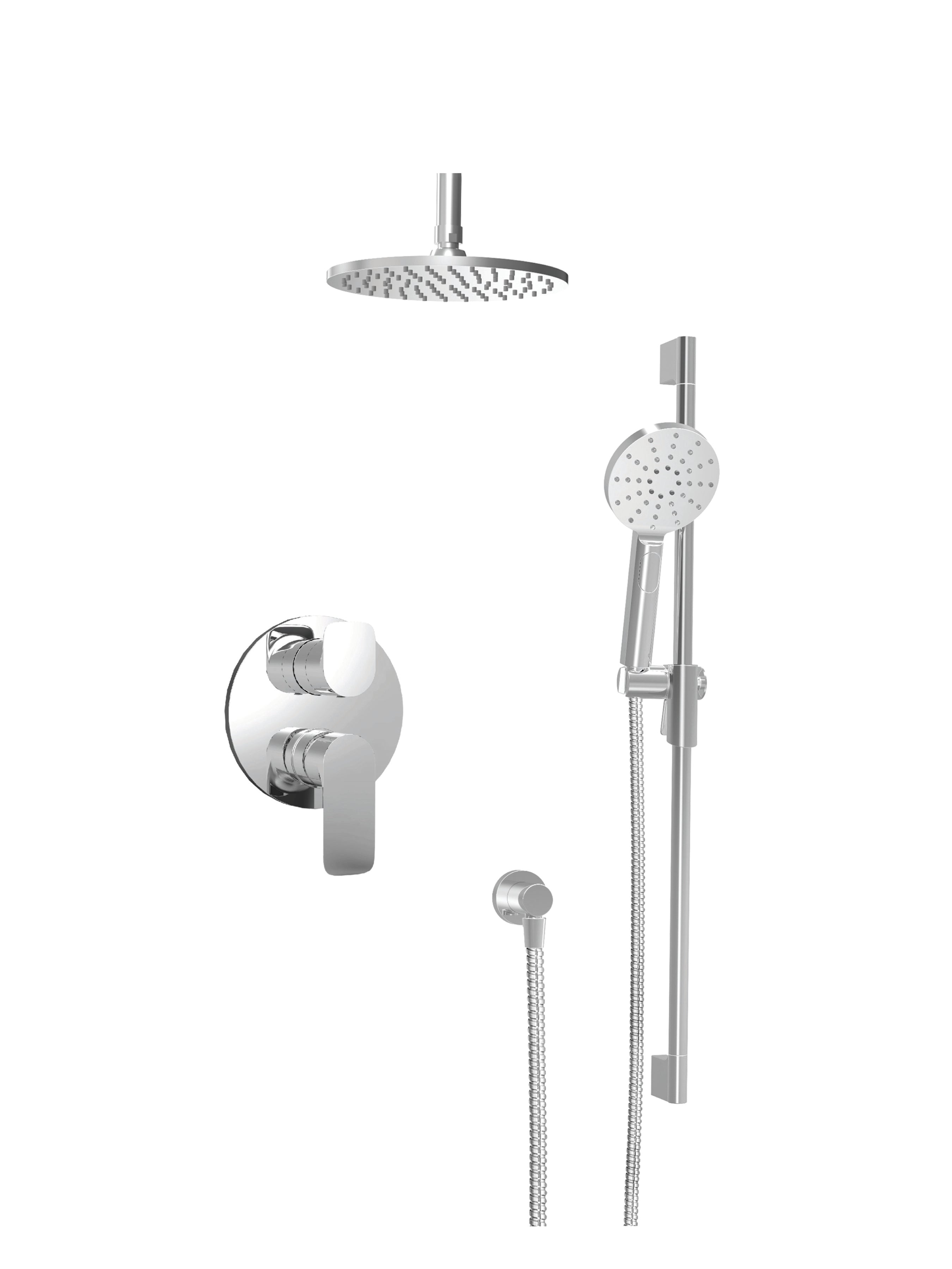chrome shower kit