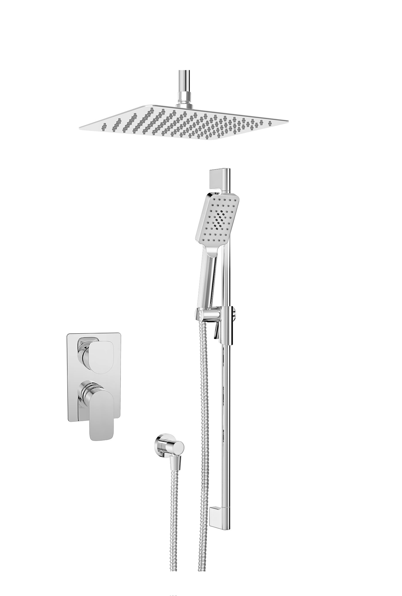 chrome shower kit