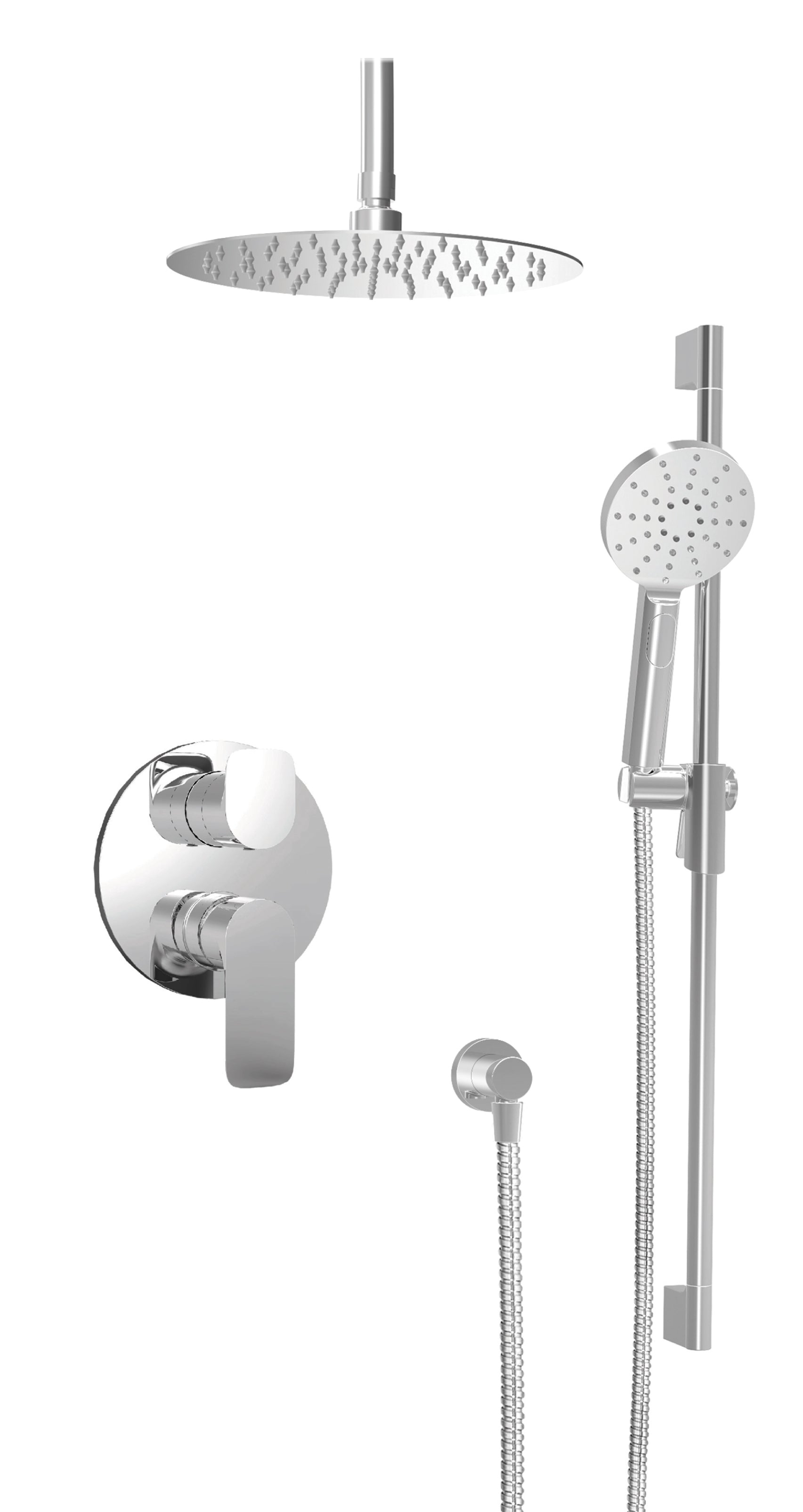 chrome shower kit