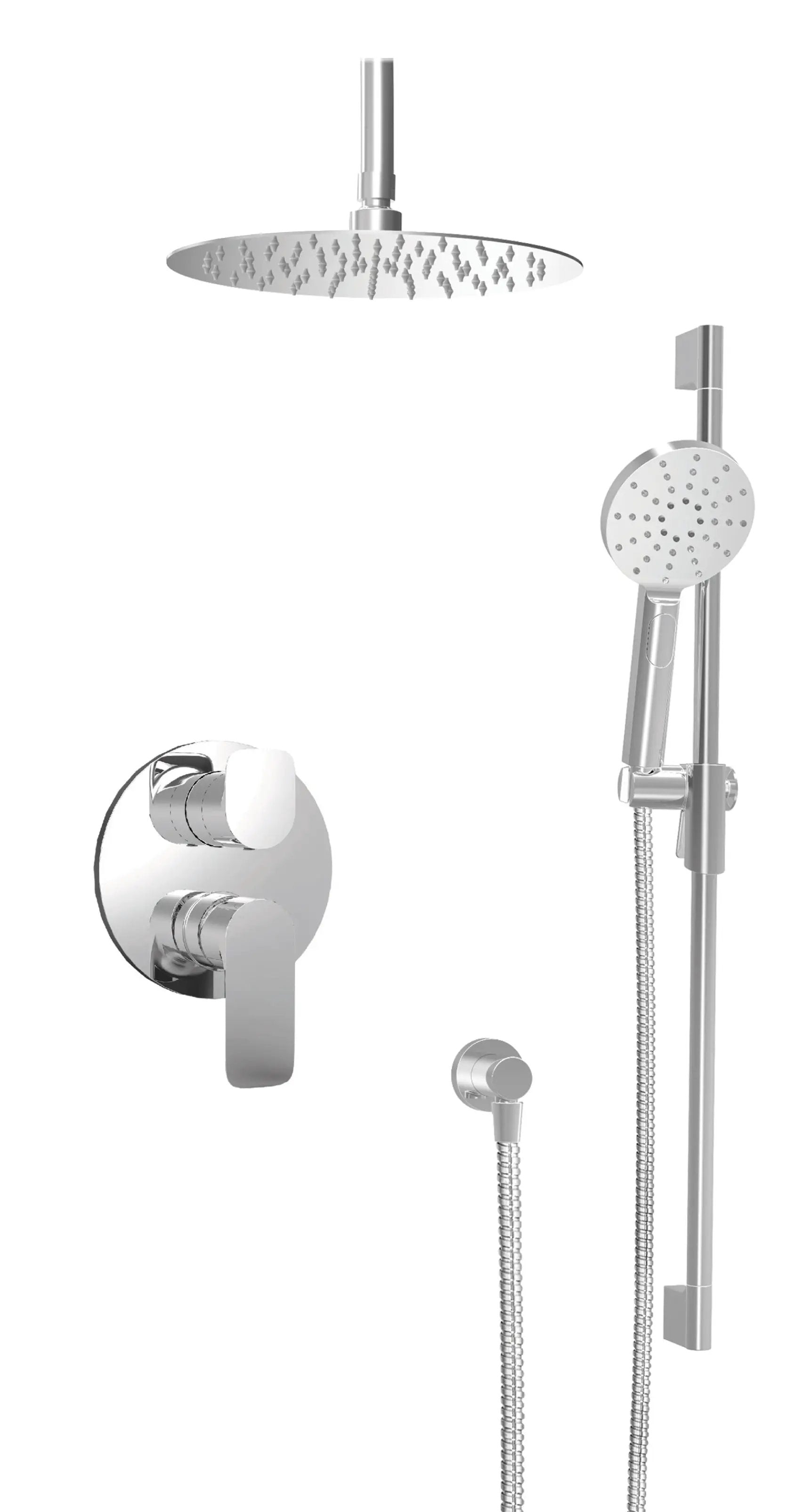 chrome shower kit
