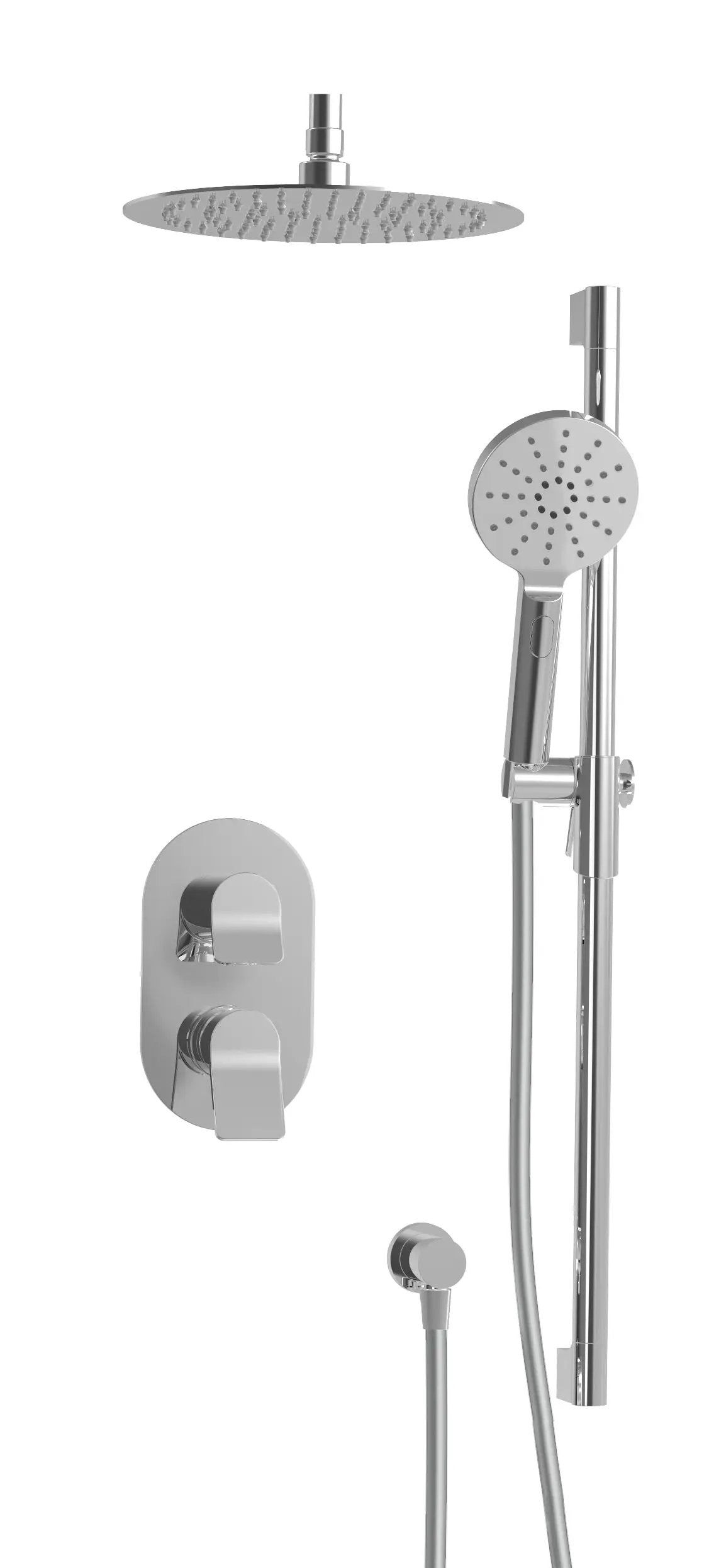 chrome shower kit