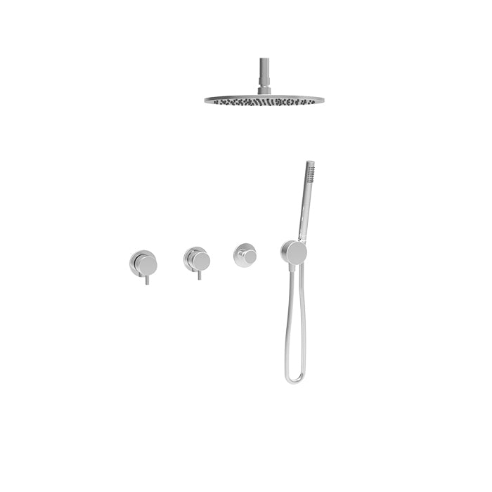 chrome thermostatic shower kit