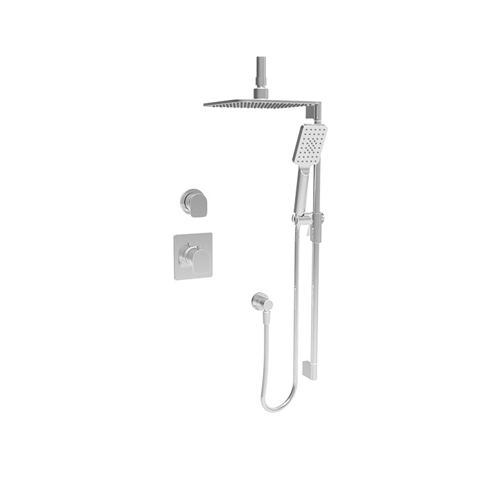 chrome thermostatic shower kit