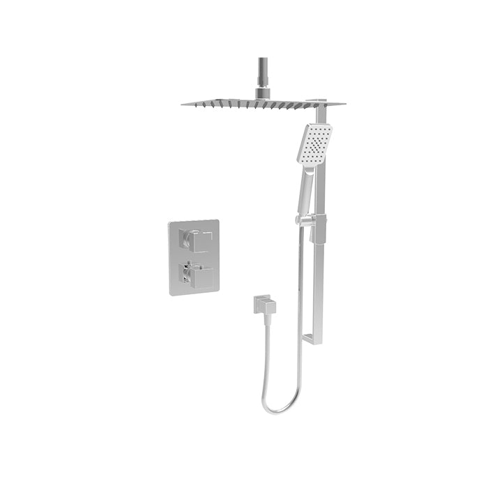 chrome thermostatic shower kit