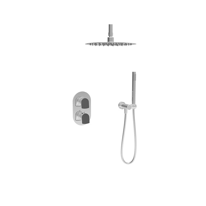 chrome thermostatic shower kit