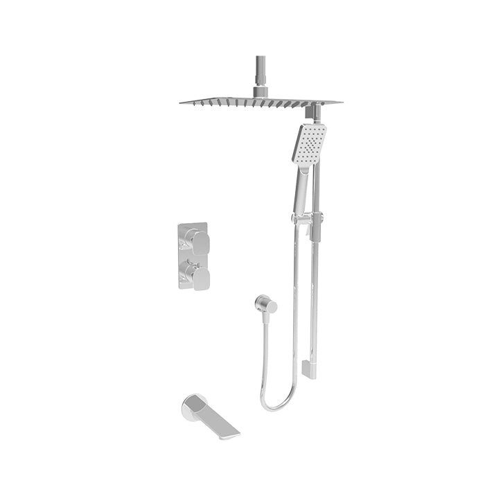 chrome thermostatic shower kit