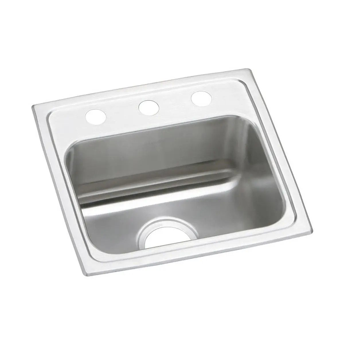 brushed satin single bowl drop-in sink