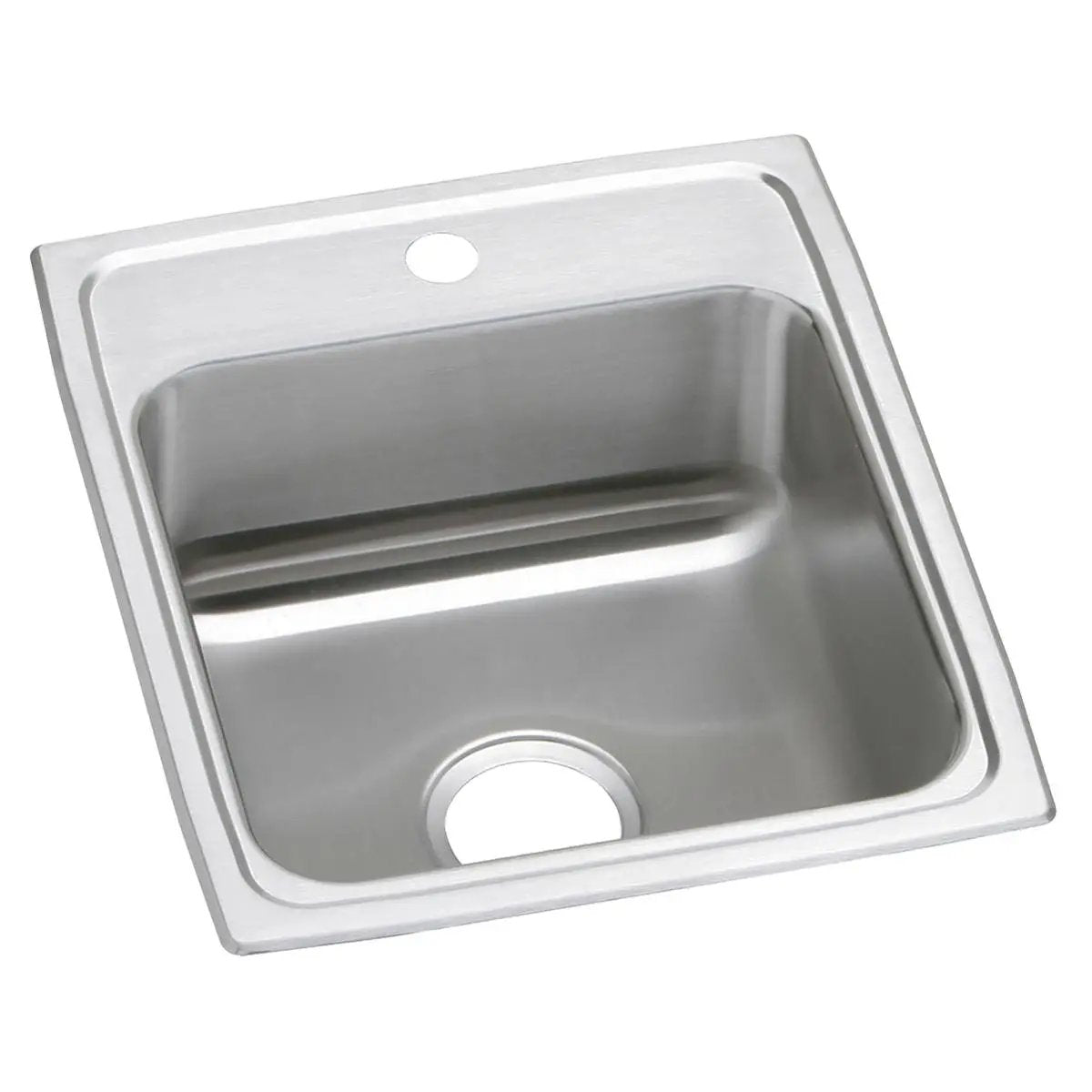 brushed satin single bowl drop-in sink