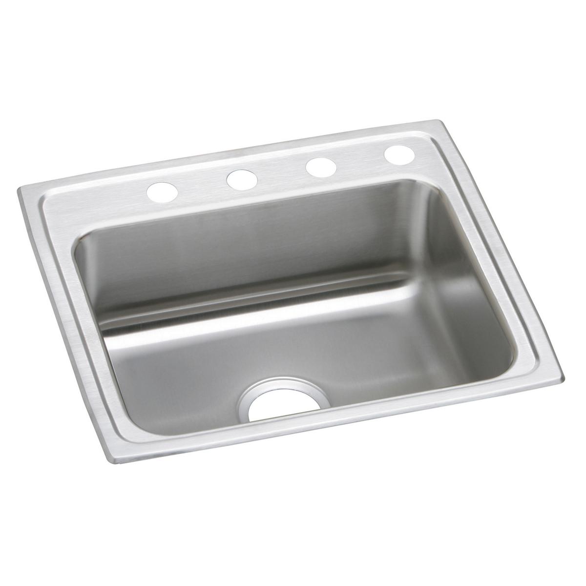 brushed satin single bowl drop-in sink