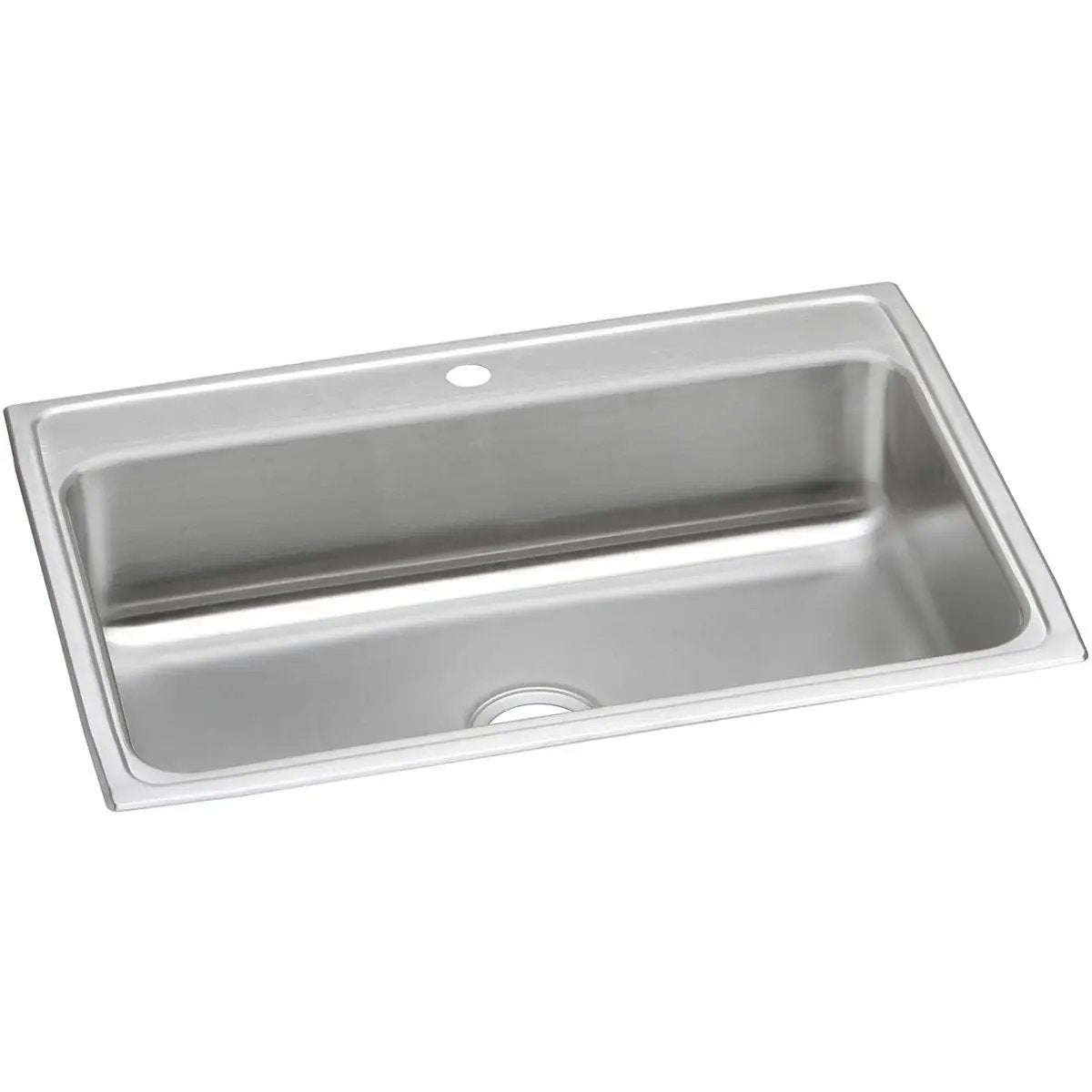 brushed satin single bowl drop-in sink