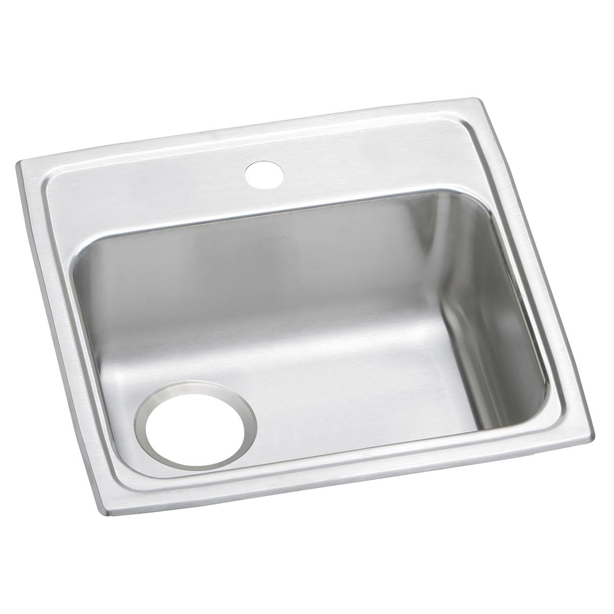Elkay Celebrity 19-1/2" x 19" x 5-1/2" Single Bowl Drop-in ADA Sink with Quick-clip and Left Drain