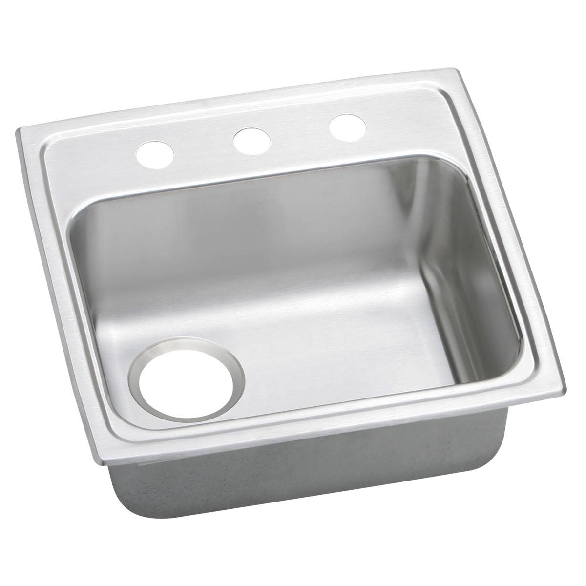 Elkay Celebrity 19-1/2" x 19" x 5-1/2" Single Bowl Drop-in ADA Sink with Quick-clip and Left Drain