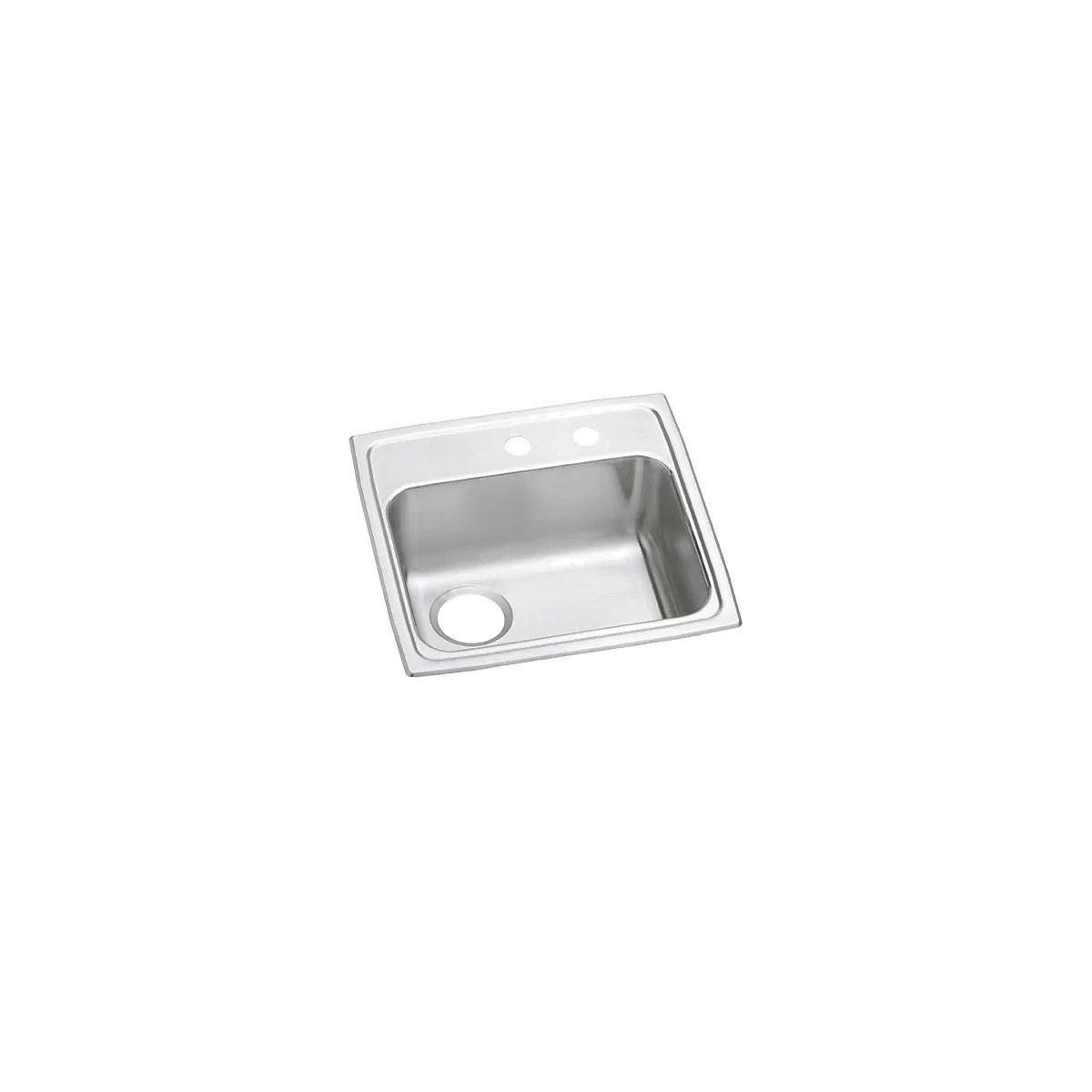 Elkay Celebrity 19-1/2" x 19" x 5-1/2" MR2-Hole Single Bowl Drop-in ADA Sink with Quick-clip and Left Drain by Elkay