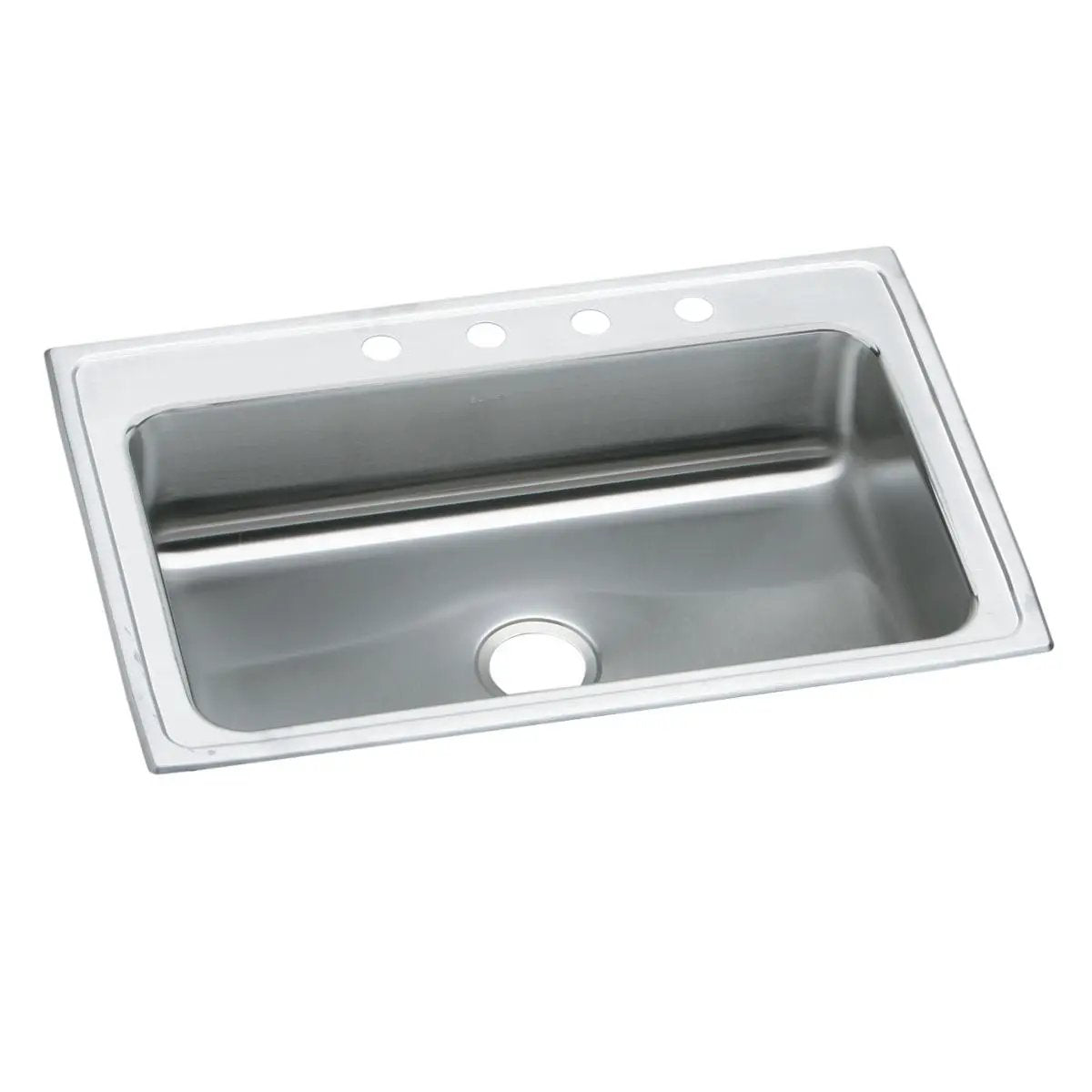 brushed satin single bowl drop-in sink