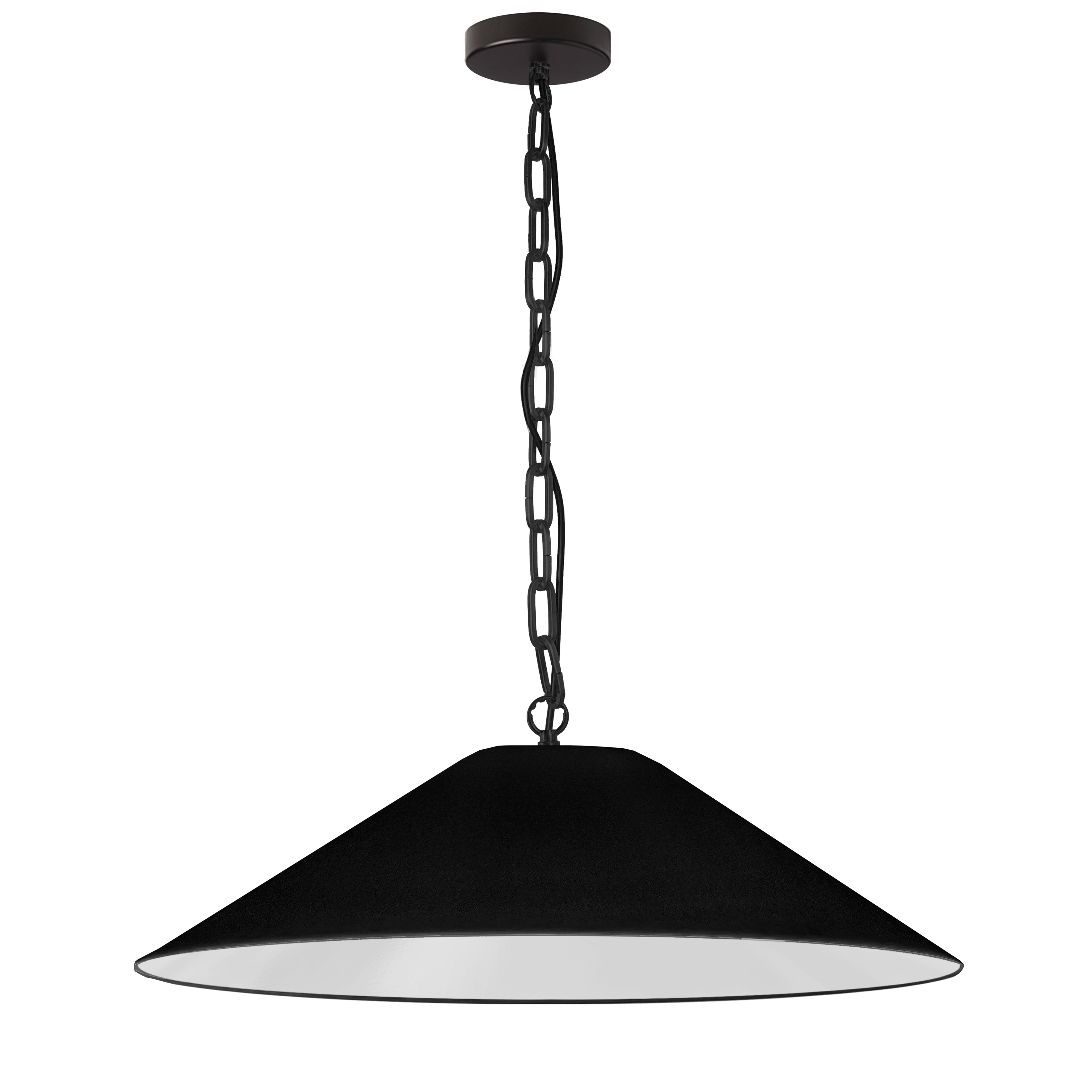 matte black with black shade pendants