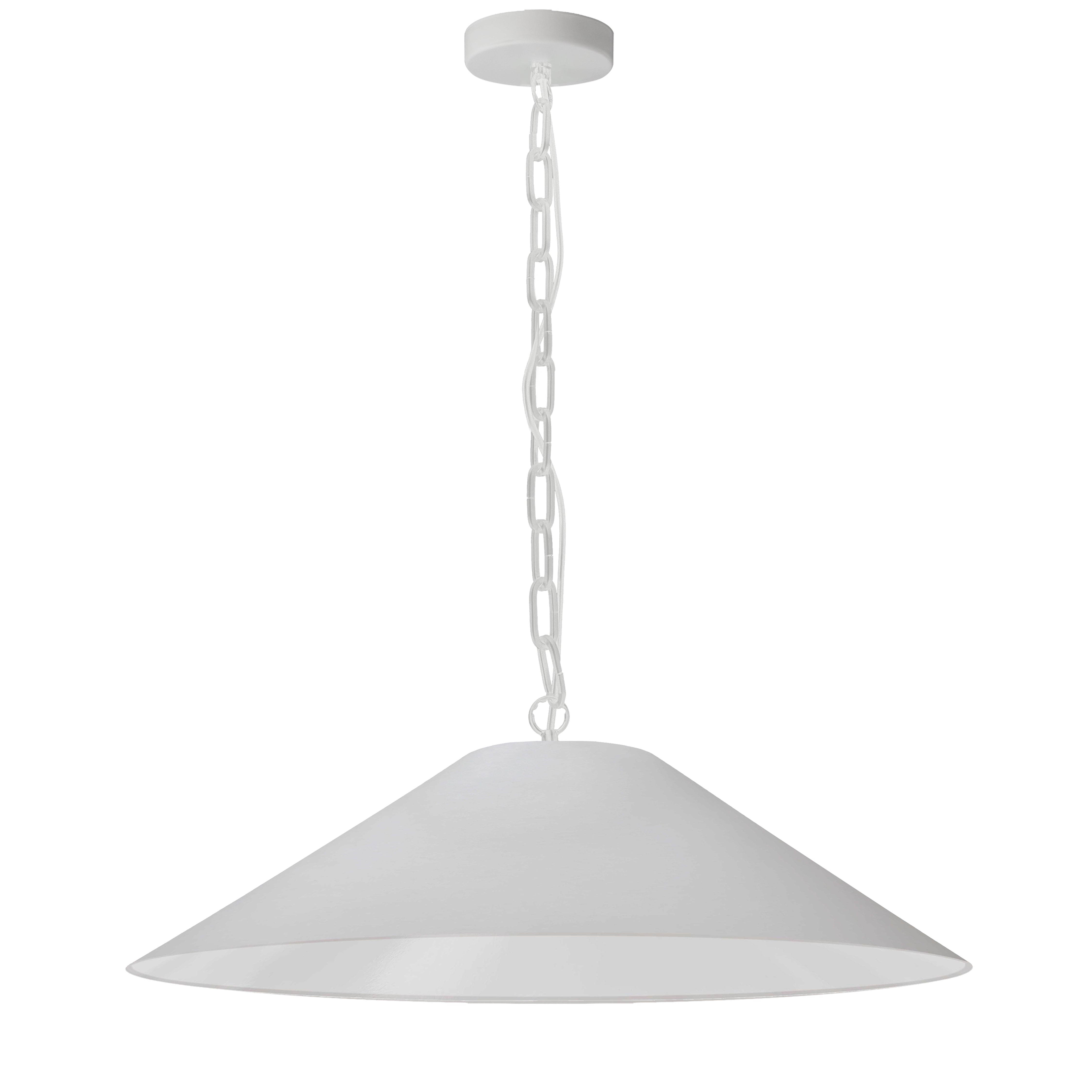 matte white with white shade pendants