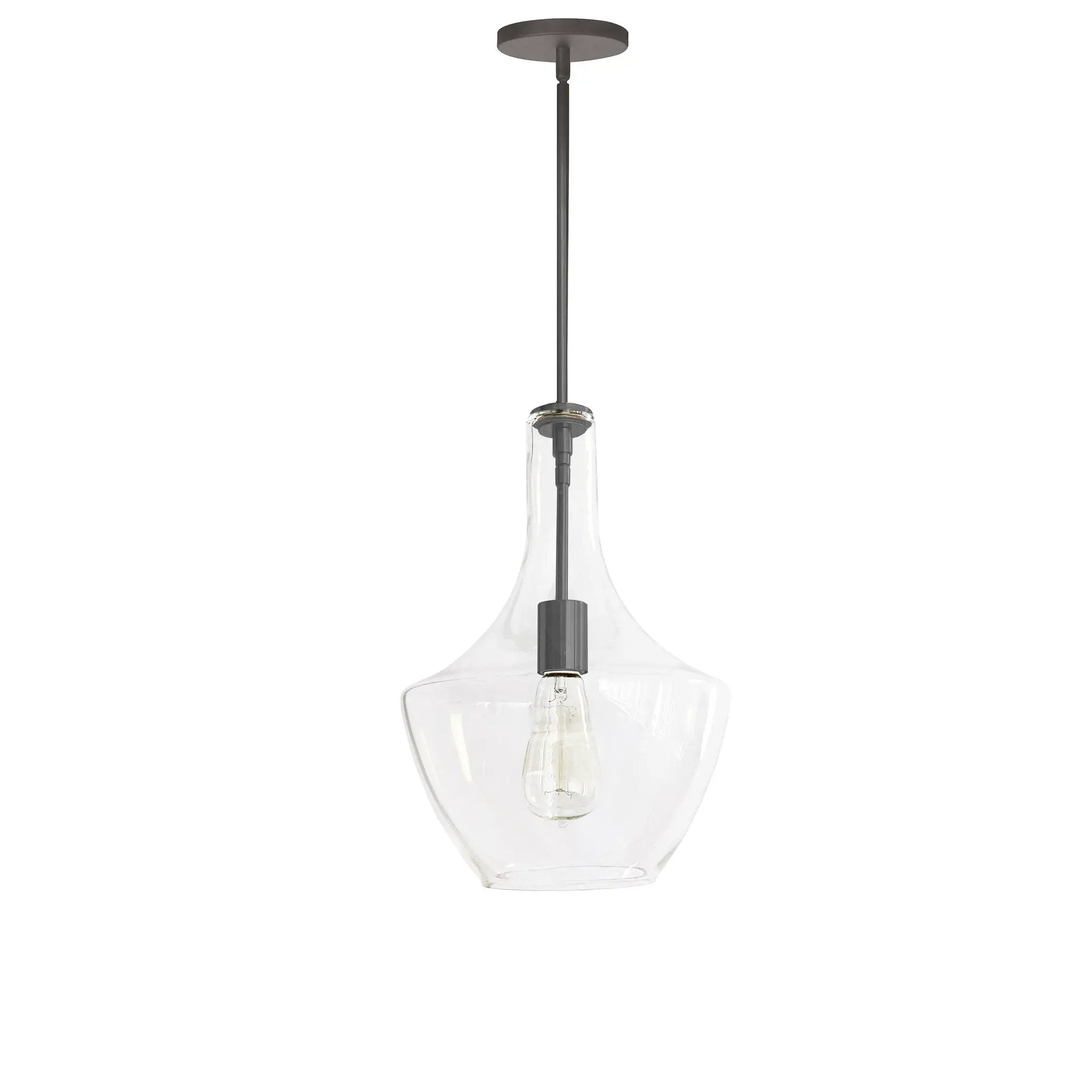 Dainolite 1 Light Incandescent Pendant with Clear Glass by Dainolite