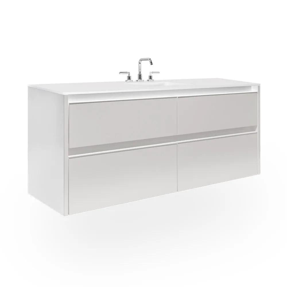matte white vanity