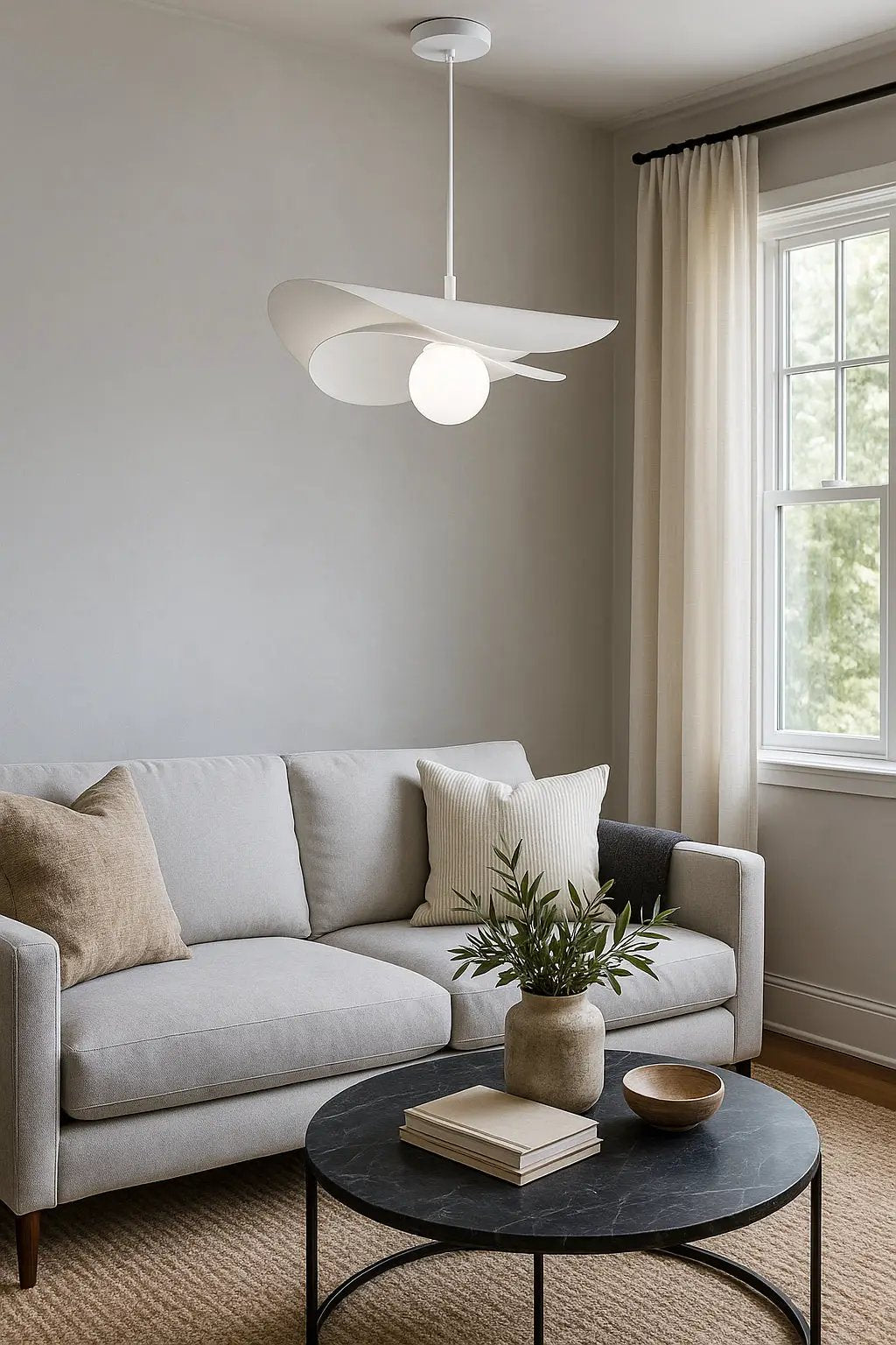 matte white pendant light