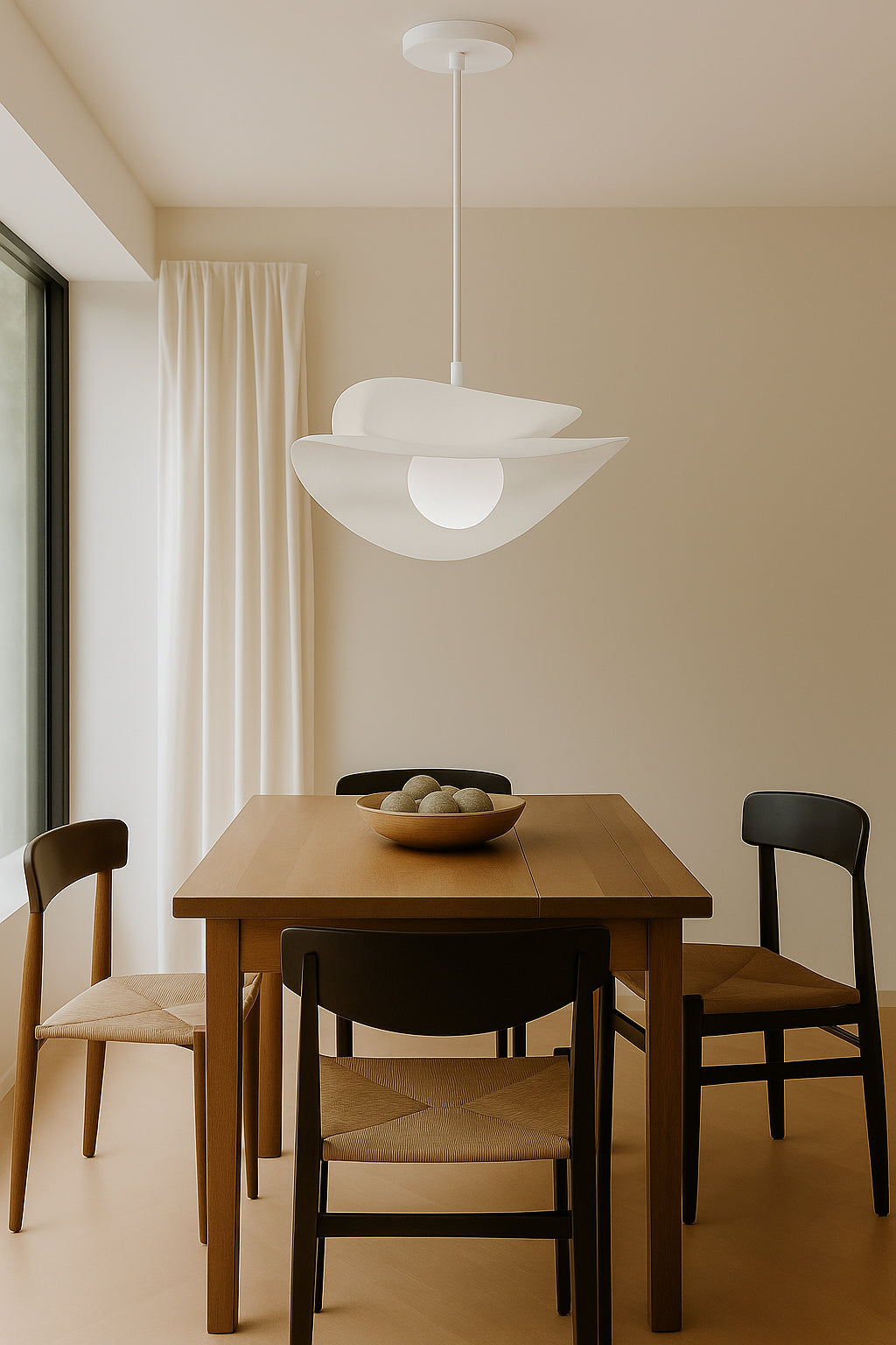 matte white pendant light