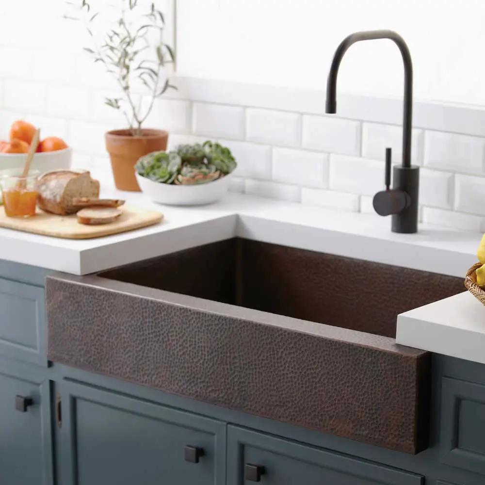 antique copper kitchen sink