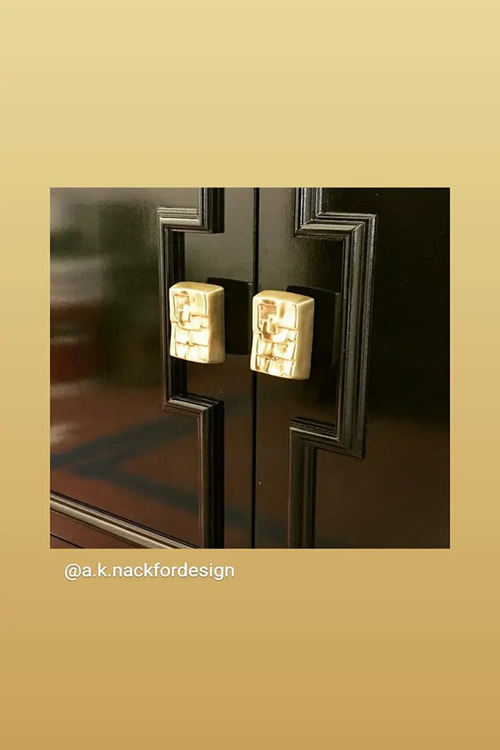 satin brass pull