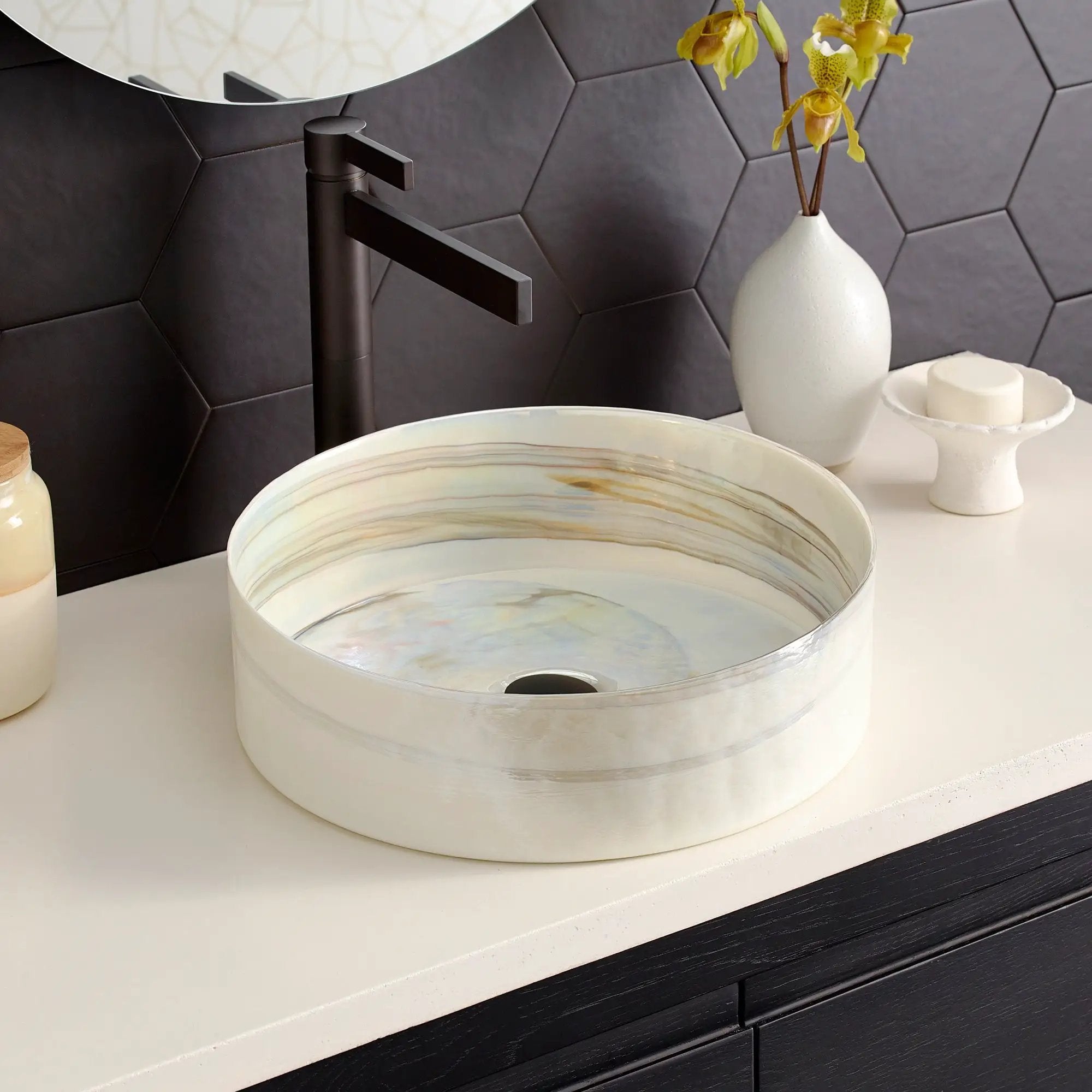abalone bathroom sink