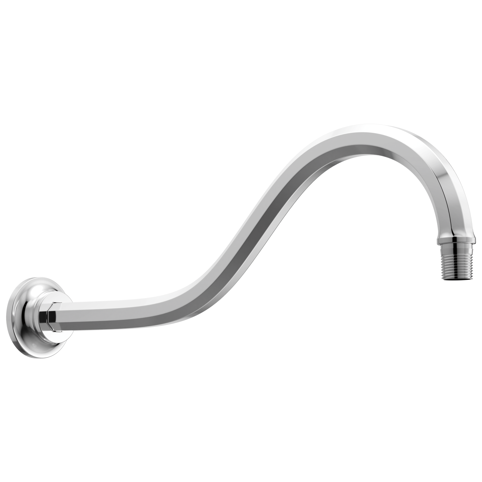 chrome shower arm