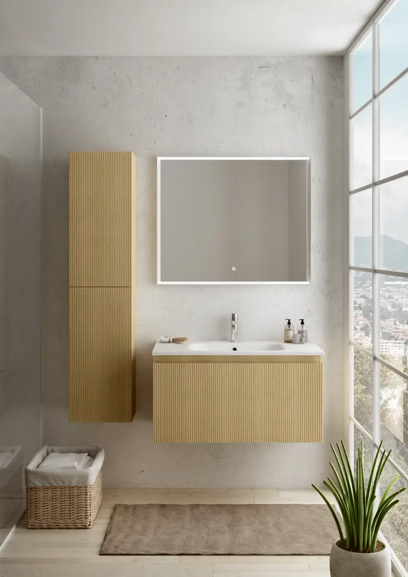 natural oak vanity