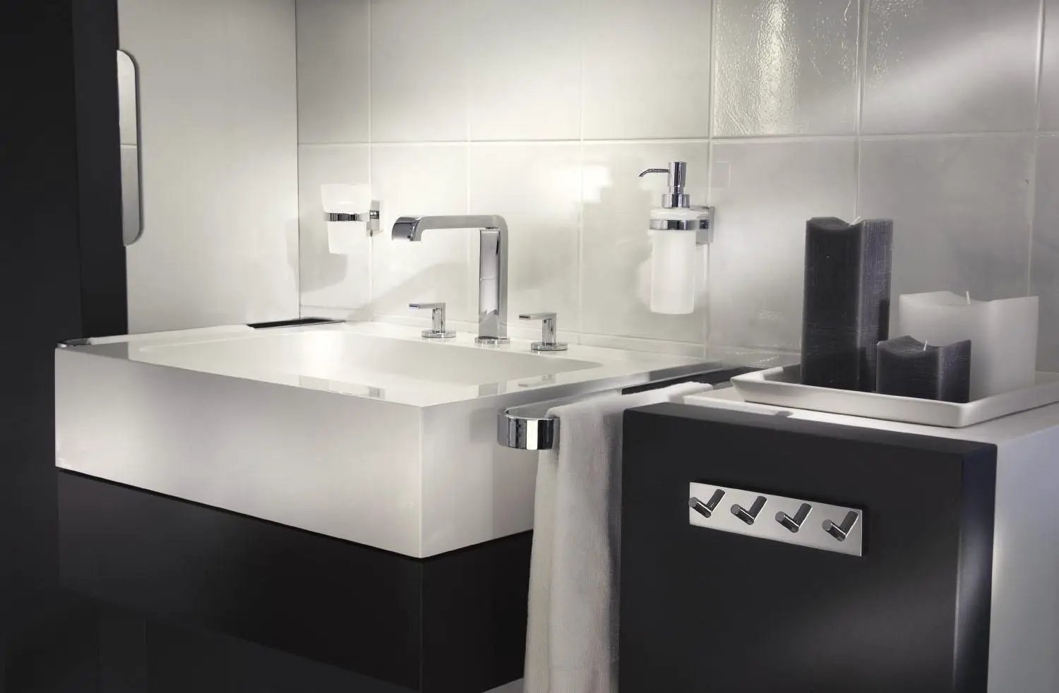 polished chrome soap dispenser