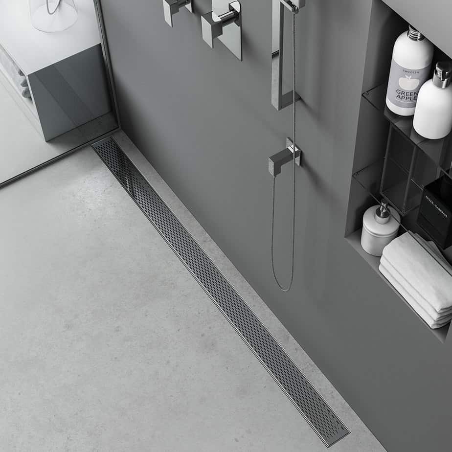 polished linear drain
