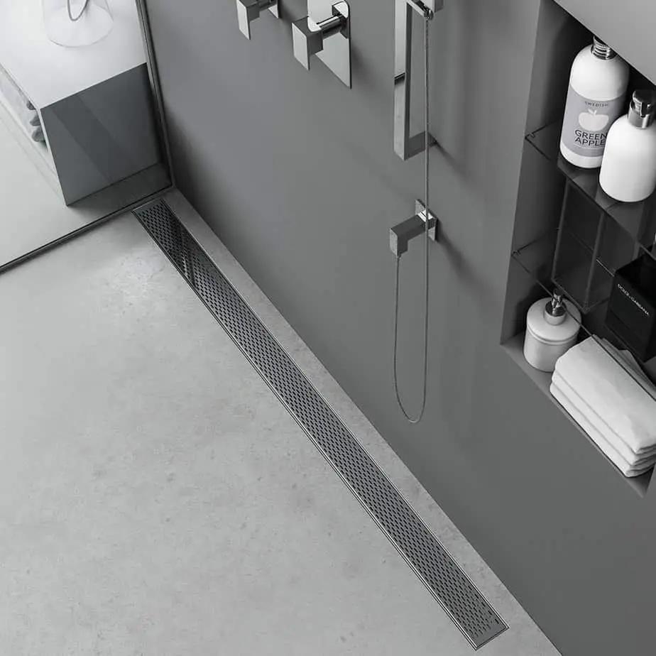 polished linear drain