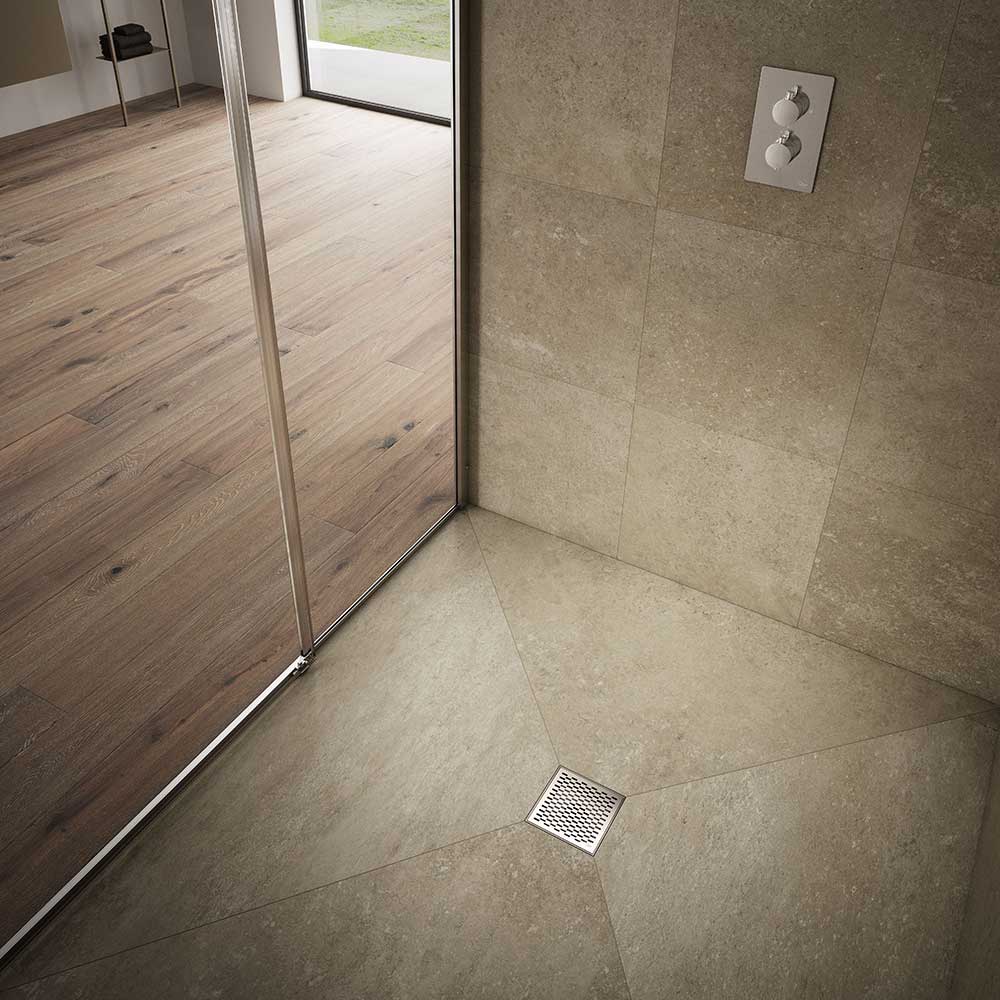 polished center drain