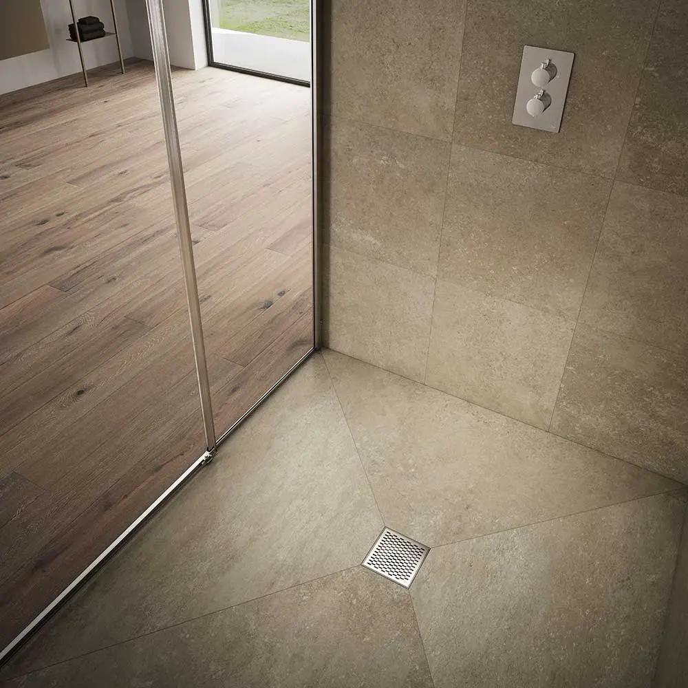 polished center drain