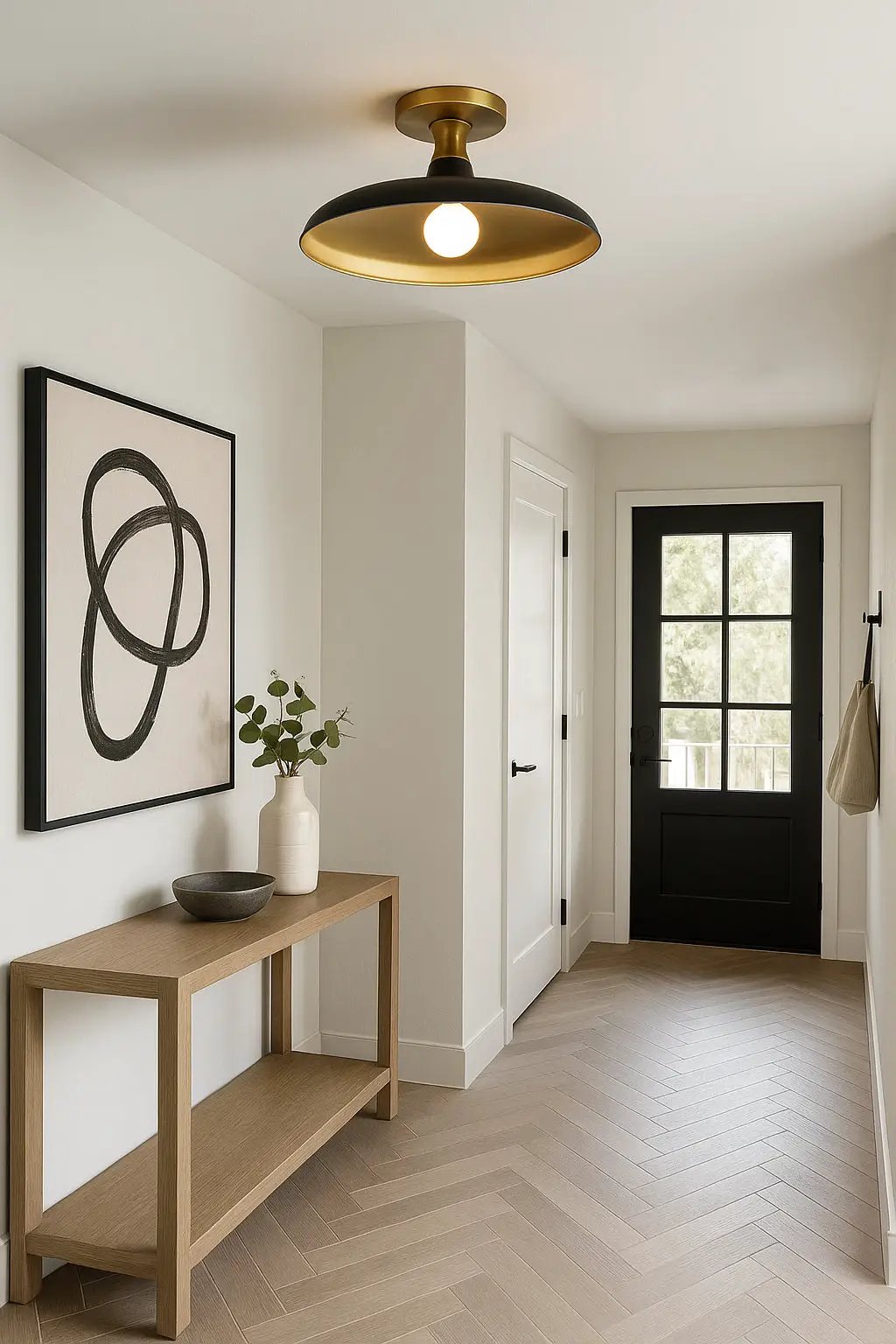 matte black/gold/aged brass flush mount