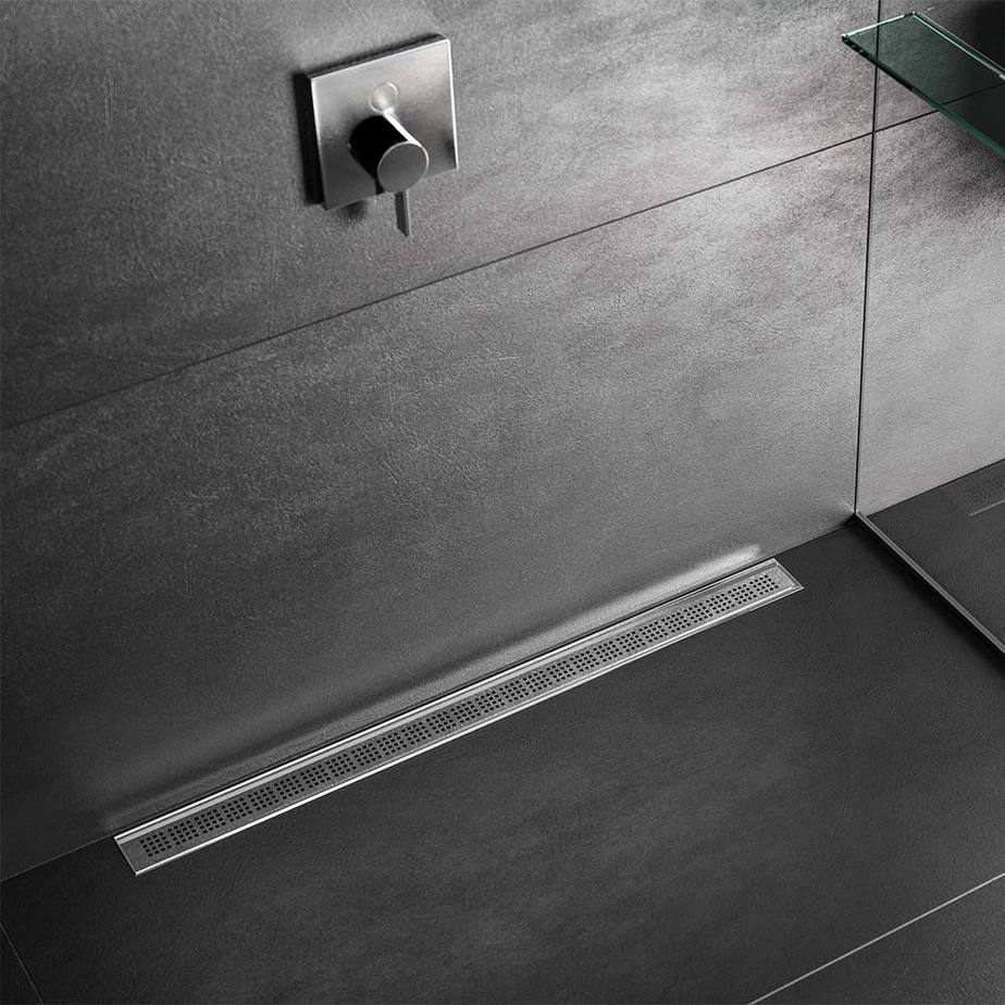 polished linear drain