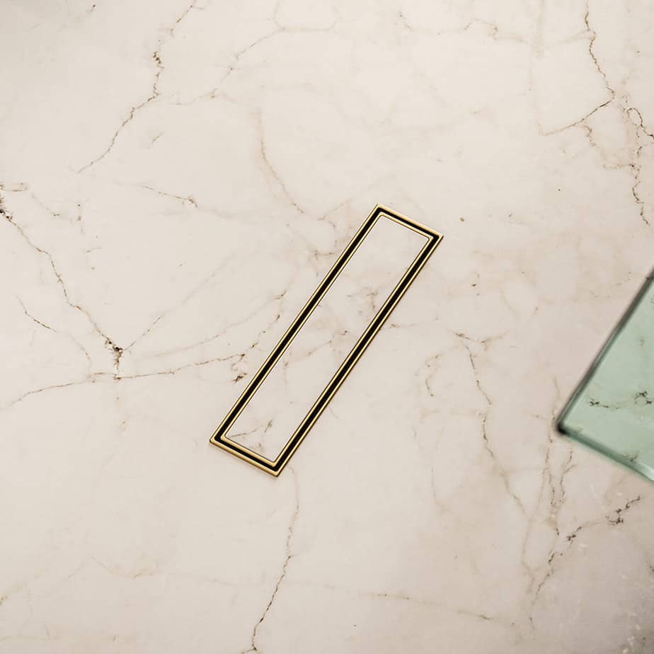 gold linear drain