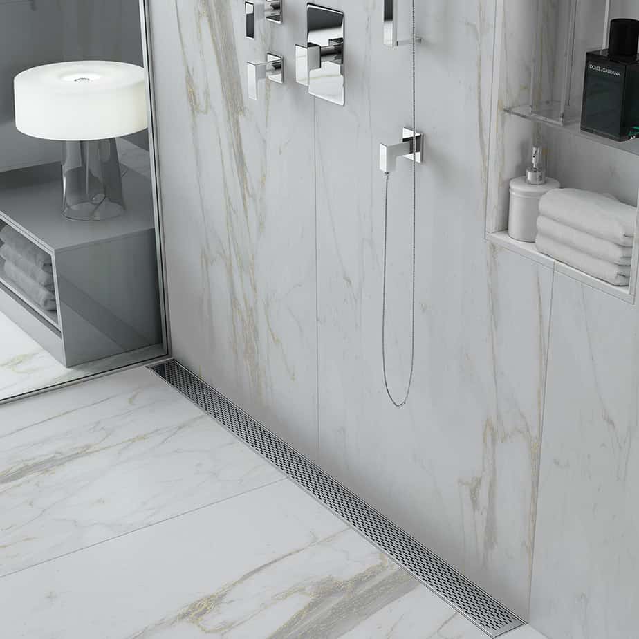 polished linear drain