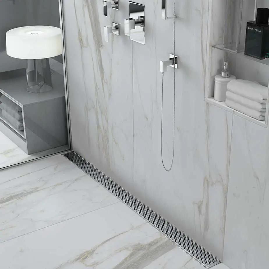 polished linear drain