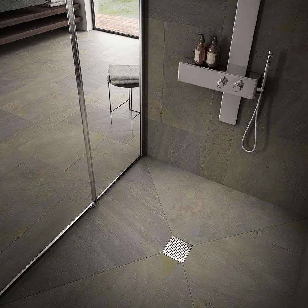 polished center drain