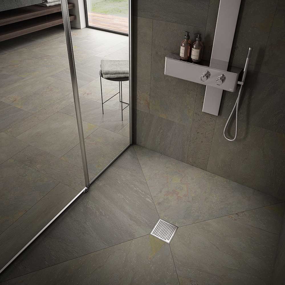 polished center drain