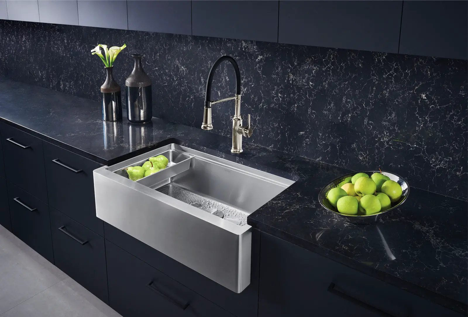 satin polish stainless steel sink
