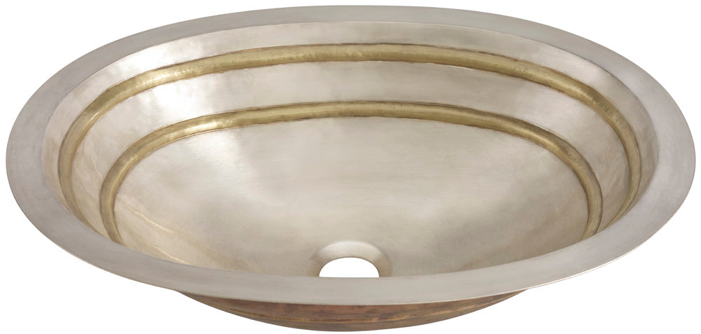 satin brass and burnished nickel smooth sink