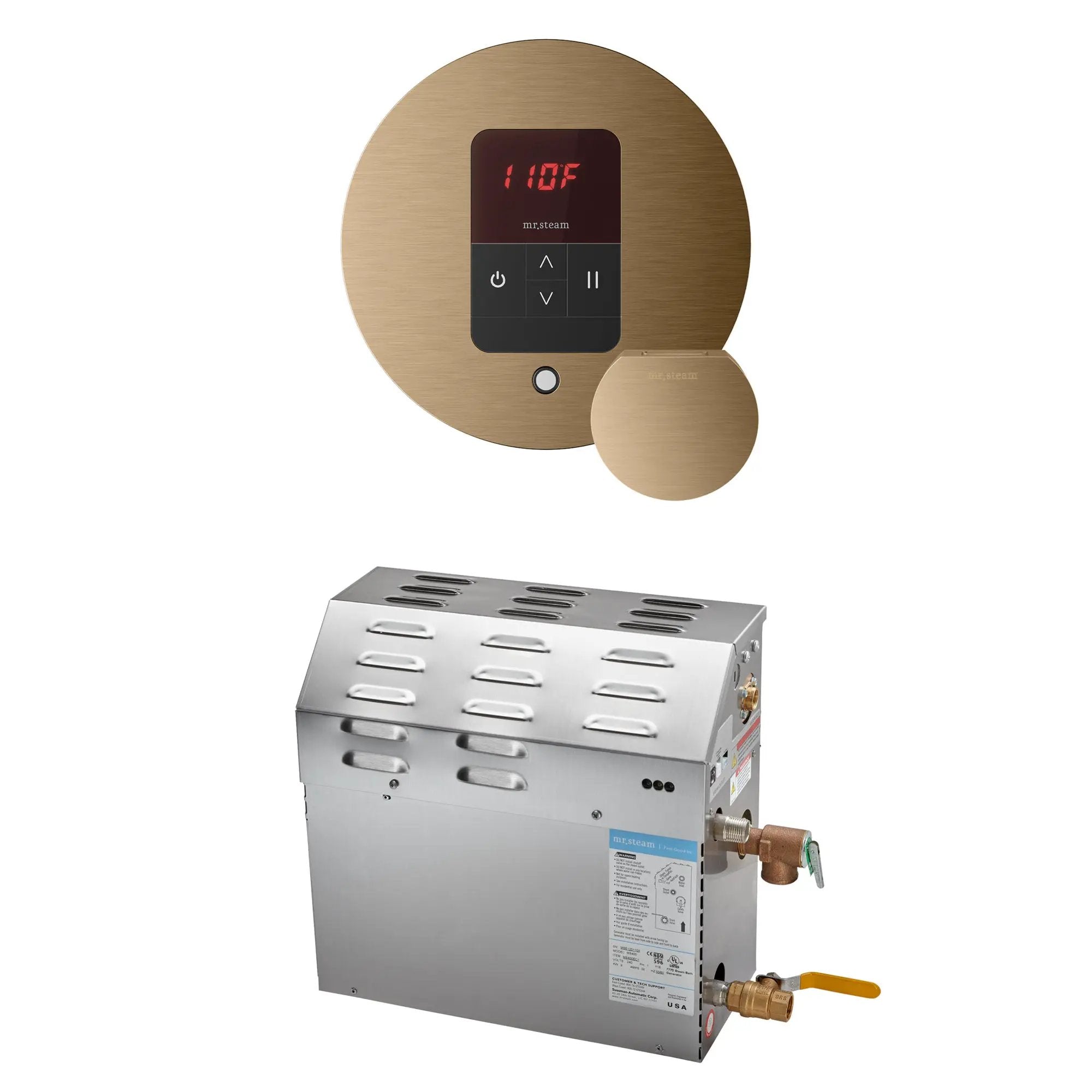 Mr Steam MS 7.5 kW Steam Shower Generator Package with Round iTempo Control by Mr Steam
